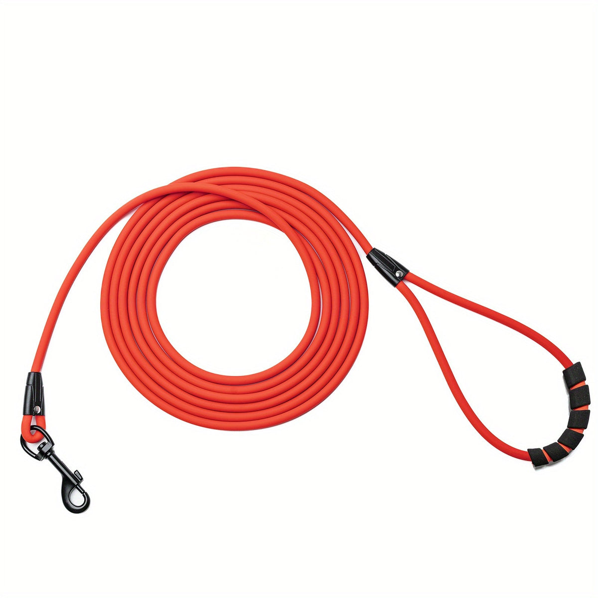 Long Dog Training Leash for Outdoor Use - Weatherproof PVC Coated Nylon Recall Leash for Beach, Yard, Hiking & Camping, Improves Obedience & Recall, 6 Colors 4 Sizes (M/L/XL/XXL)