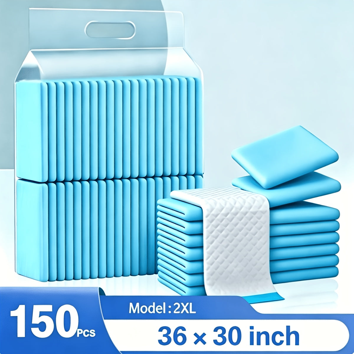 Extra Large Disposable Pet Training Pads 36x30 & 24x24 Inch - Super Absorbent Leak-Proof Anti-Slip Odor Control Puppy Pads - Dog Cat Potty Training Pads for Cages & Household Use - Thick Mattress Liner