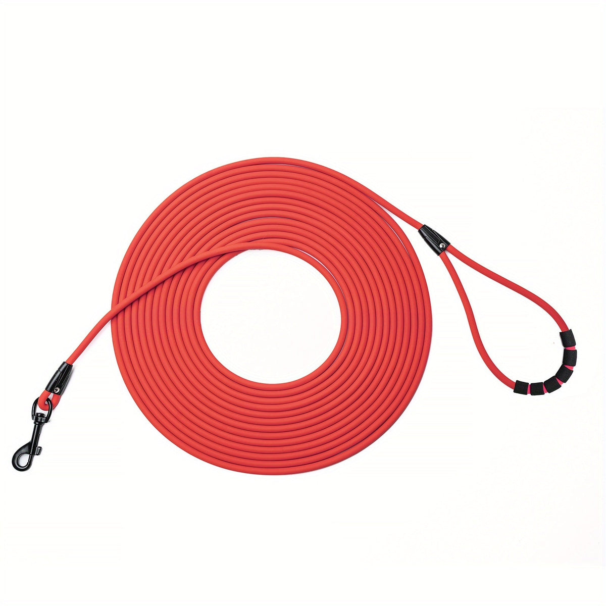 Long Dog Training Leash for Outdoor Use - Weatherproof PVC Coated Nylon Recall Leash for Beach, Yard, Hiking & Camping, Improves Obedience & Recall, 6 Colors 4 Sizes (M/L/XL/XXL)