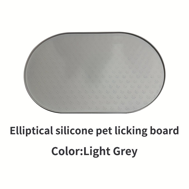 Silicone Pet Feeding Mat - Non-Slip Waterproof Oval Dog & Cat Food Mat, Easy to Clean No Odor Placemat for Pet Bowls, 6 Colors Available - Keeps Floors Clean During Mealtime