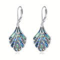 925 Sterling Silver Abalone Shell Dangle Earrings – Hypoallergenic Boho Drop Earrings for Women, Openwork Vintage Design, Iridescent Shell Inlay, Gift for Mother's Day & Valentine's Day