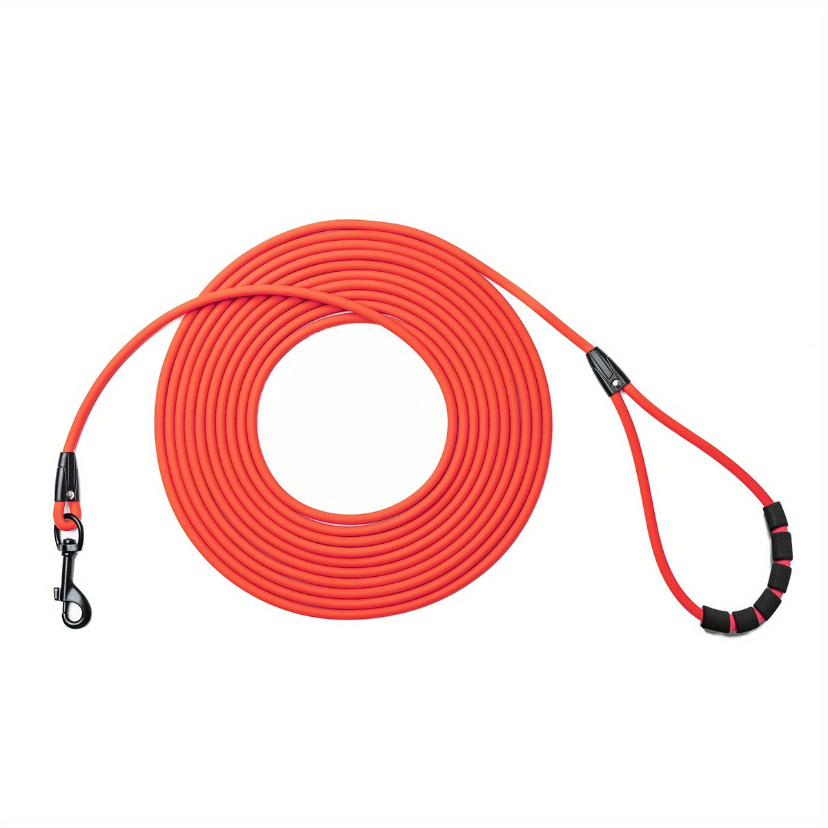 Long Dog Training Leash for Outdoor Use - Weatherproof PVC Coated Nylon Recall Leash for Beach, Yard, Hiking & Camping, Improves Obedience & Recall, 6 Colors 4 Sizes (M/L/XL/XXL)