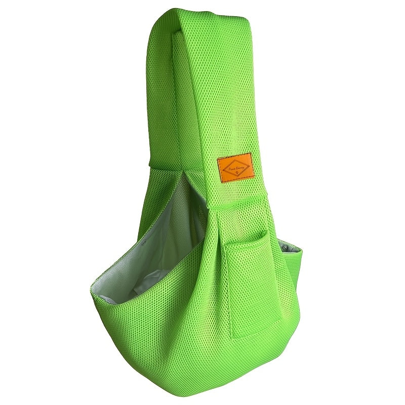 Breathable Mesh Pet Sling Carrier - Hands-Free Front Carry Bag with Safety Buckle for Small Dogs & Cats, Comfortable Adjustable Pet Sling for Walks, Travel & Outdoor Adventures, 4 Colors